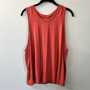 All in Motion Terracotta Red Sleeveless Round Neck Slinky Athletic Top L/XL